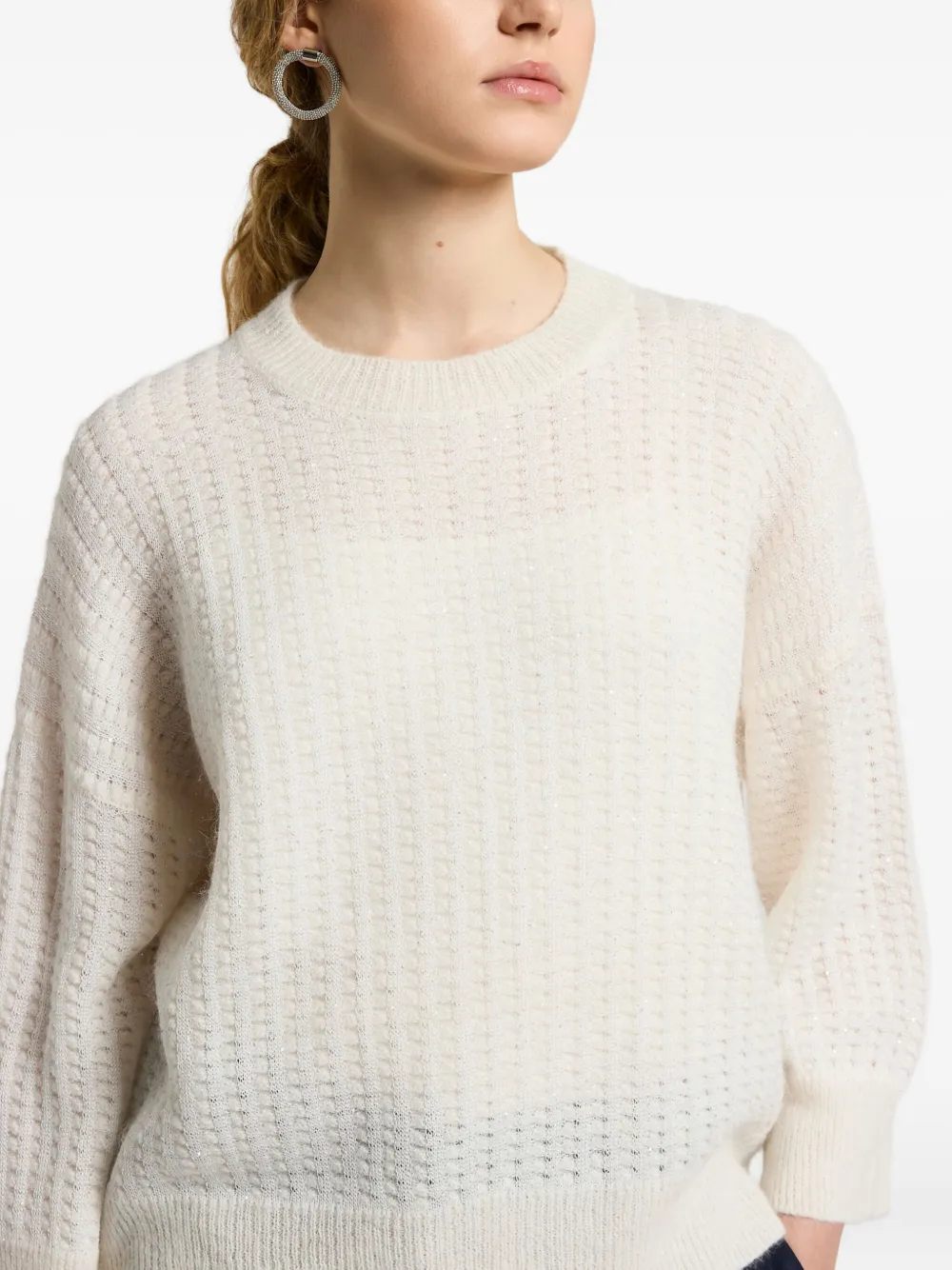 Peserico Crew-neck Sweater In White