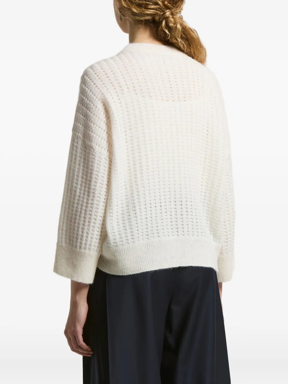 Peserico Crew-neck Sweater In White