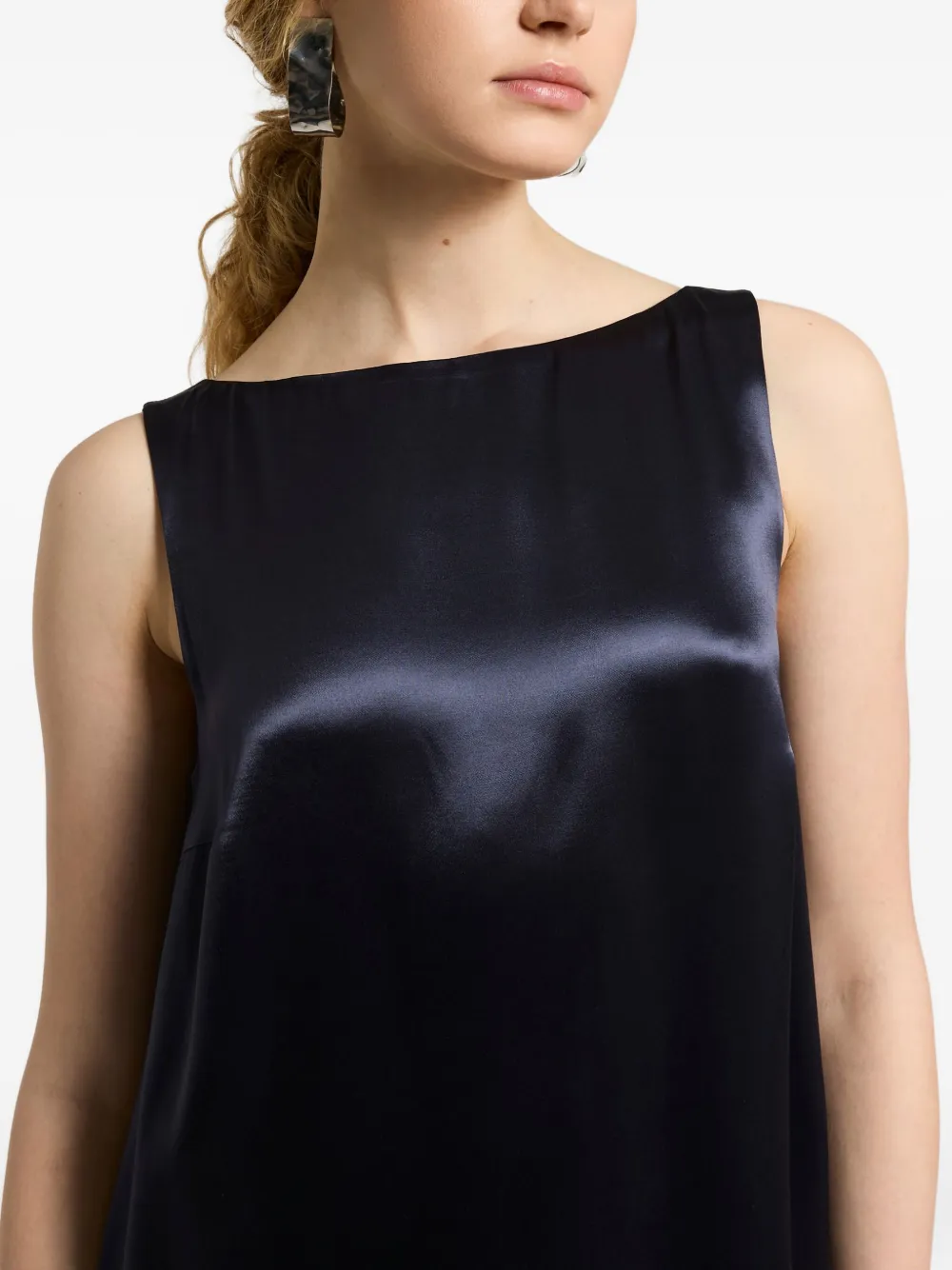 Peserico Satijnen jurk Blauw