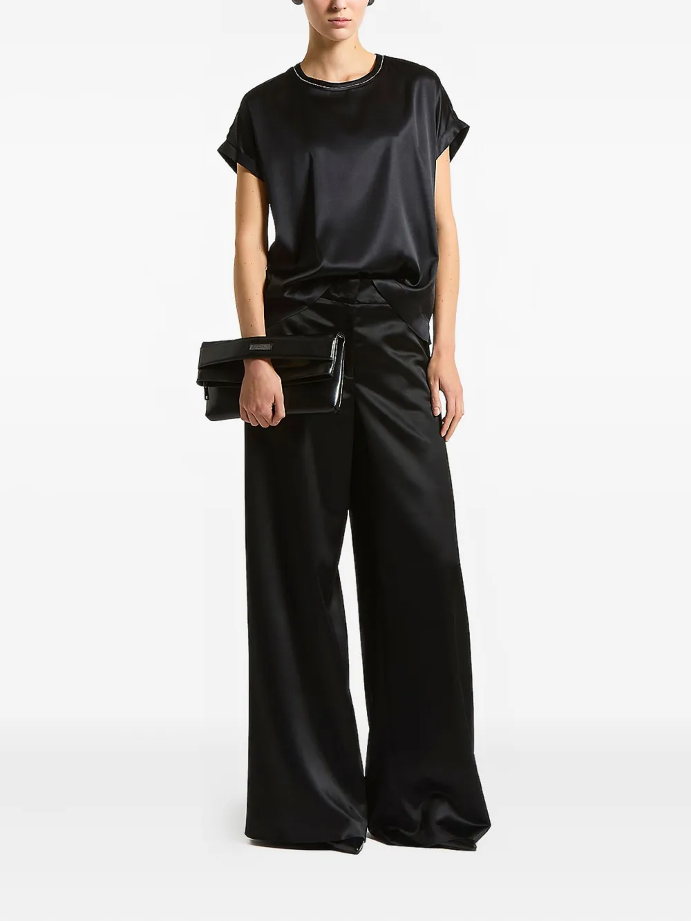 Peserico Broek met knoopsluiting - Zwart