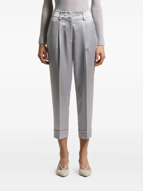 Peserico pleated-front satin trousers