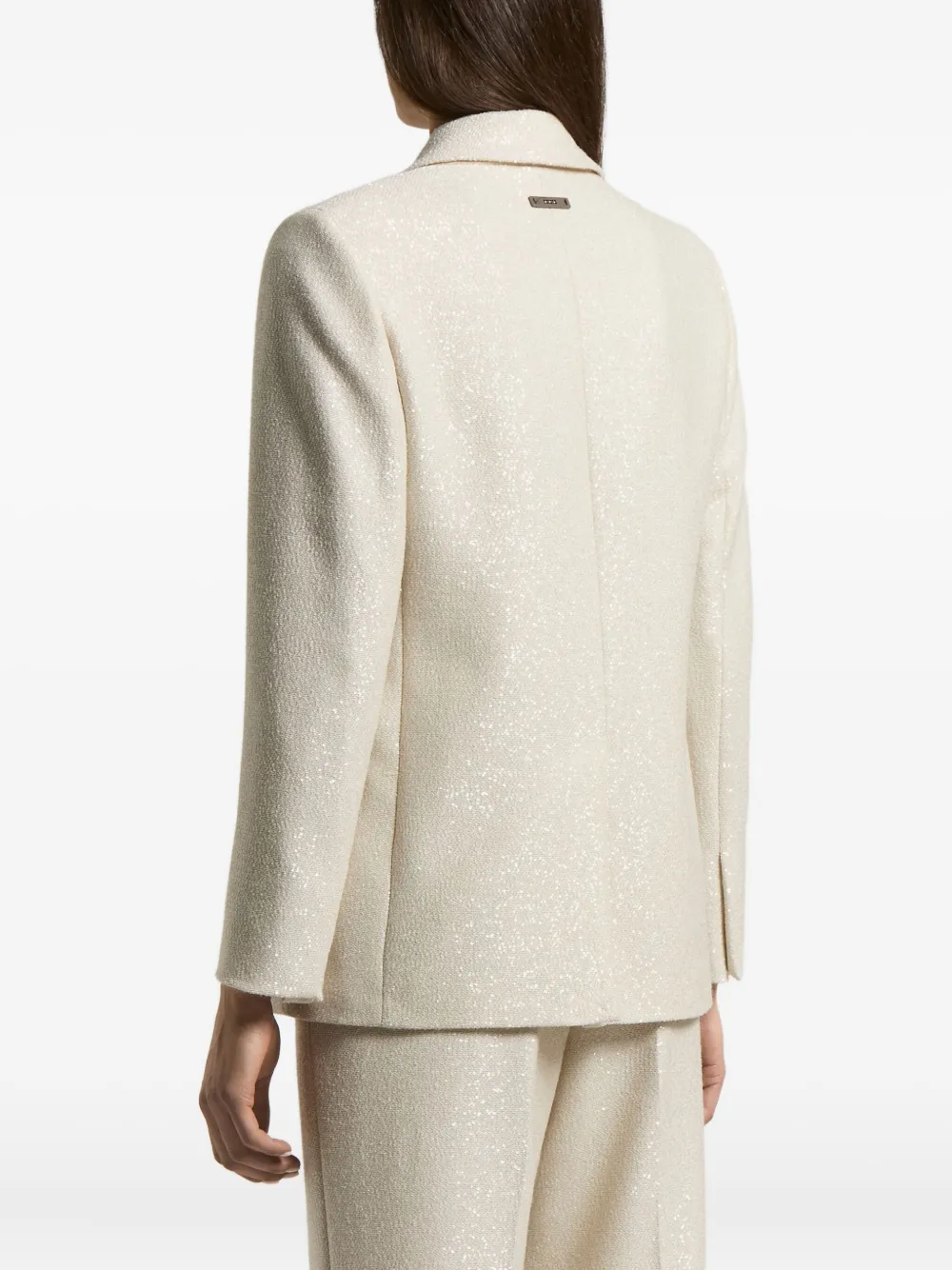 Peserico Single-button Blazer In Neutral