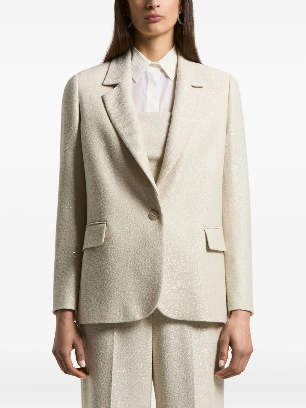 Peserico single-button blazer | Neutrals | Image 1