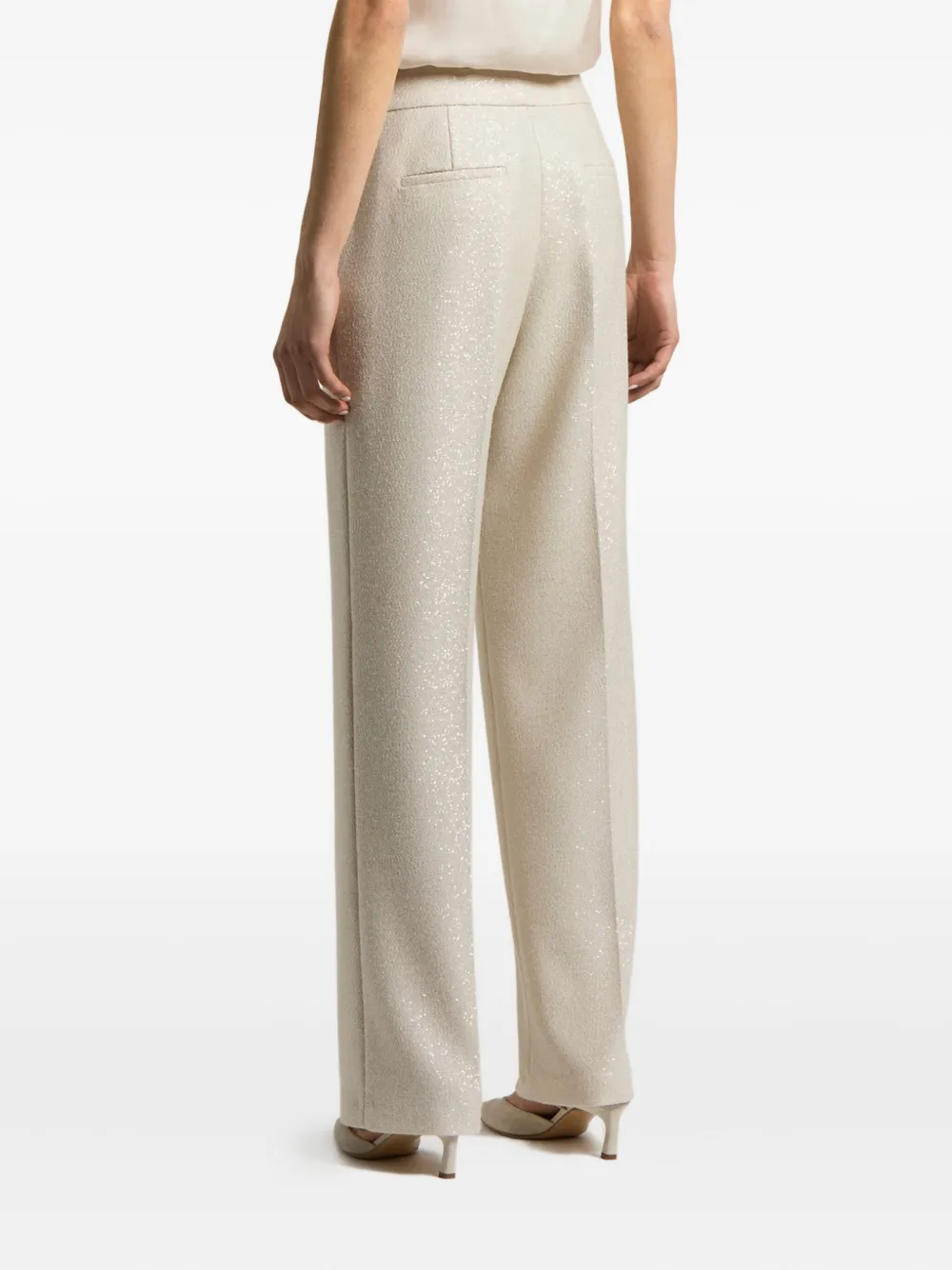 Peserico Sequin-detail Trousers In Neutral