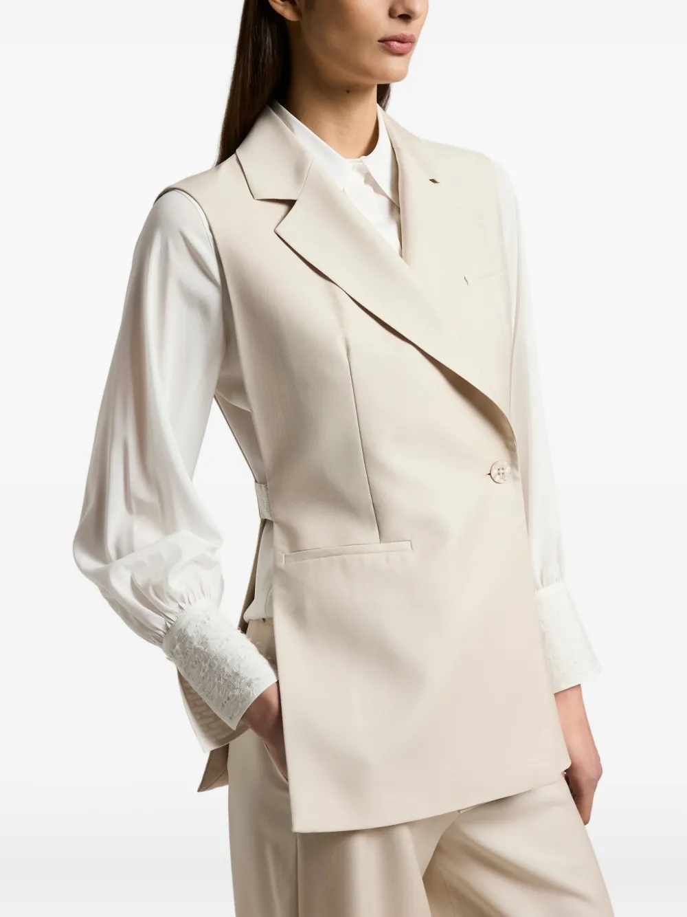 Peserico Double-breasted Waistcoat In Neutral