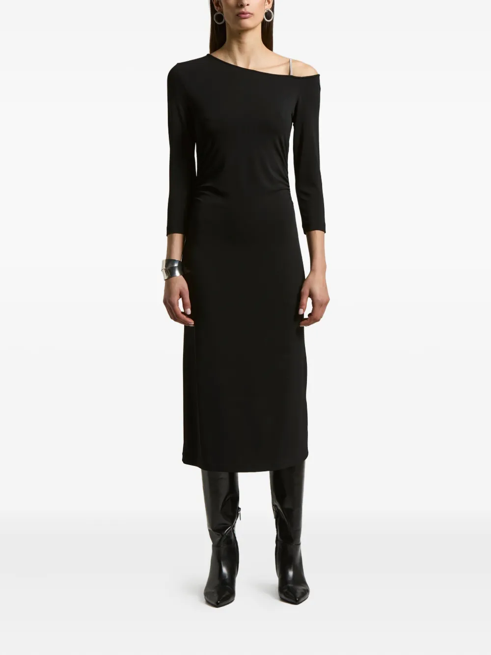 Peserico Crystal-embellished Dress In Black