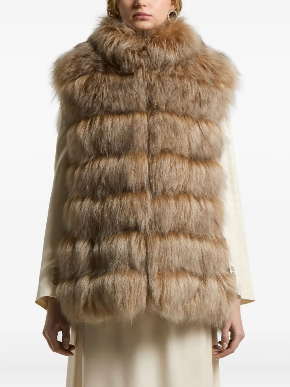 Peserico shearling vest - Nude