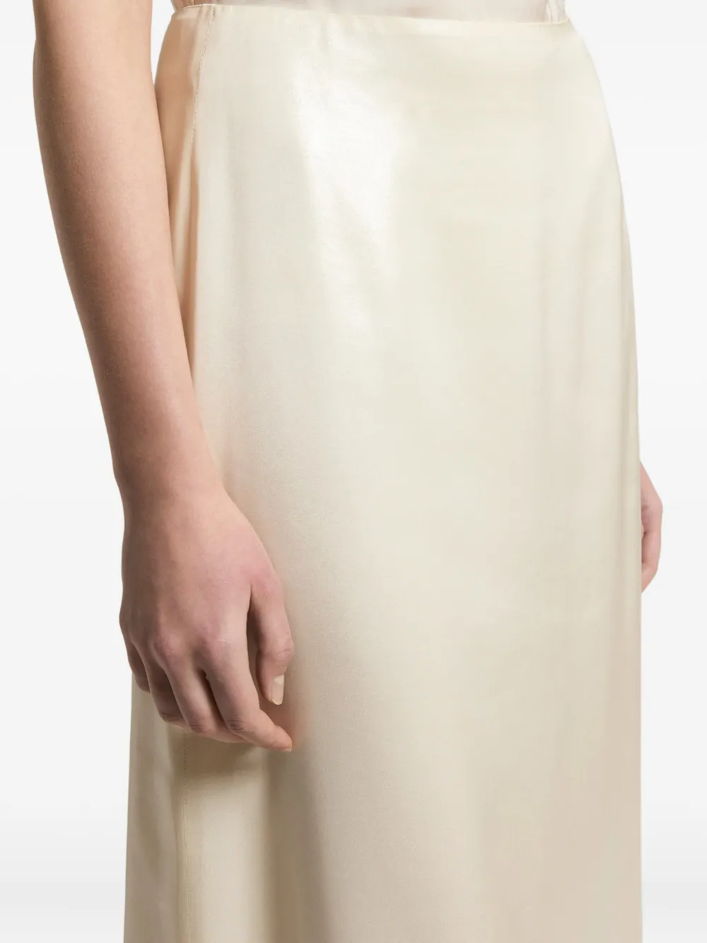 Peserico Satijnen maxi-rok Beige