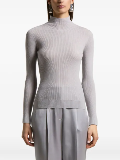 Peserico rib-knit mock-neck top