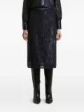Peserico sequin embellished midi skirt - Blue
