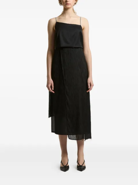 Peserico satin-top midi dress