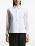 Peserico sheer-sleeve shirt - White