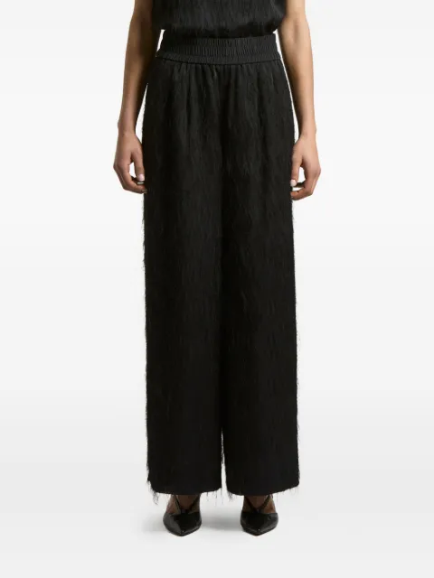 Peserico pantalones con pretina elástica y flecos