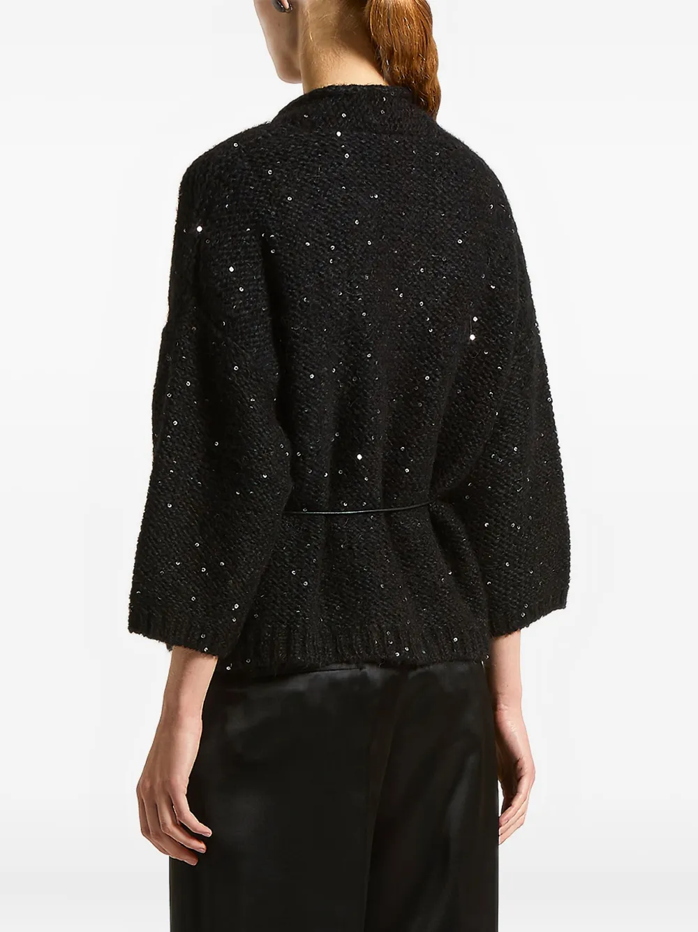 Peserico Vest met pailletten Zwart