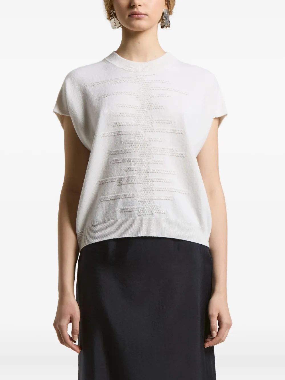 Peserico short-sleeve knit T-shirt | White | Image 1