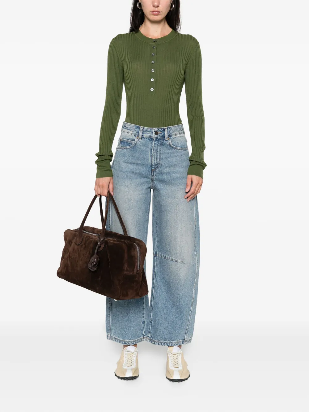 Soeur Cotton Wide-leg Jeans In Blue