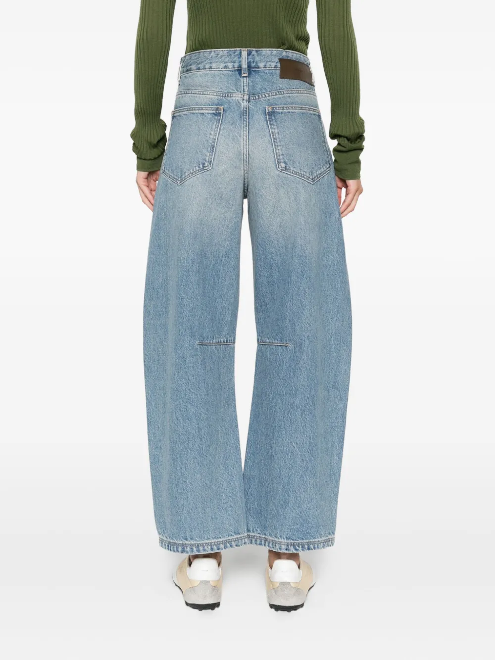 Soeur Cotton Wide-leg Jeans In Blue
