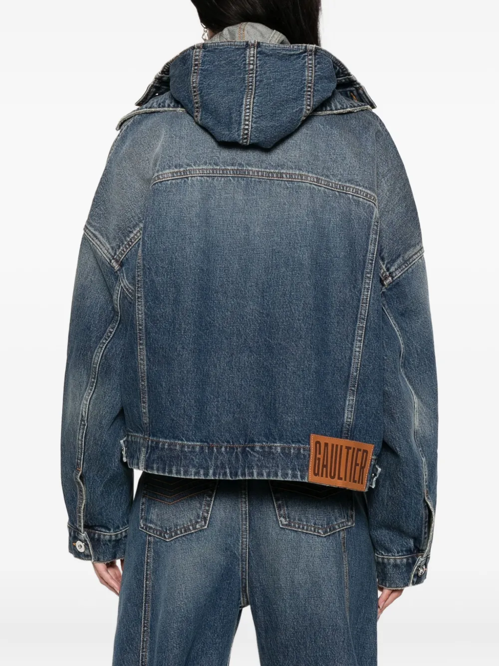 Jean Paul Gaultier Spijkerjack met capuchon Blauw