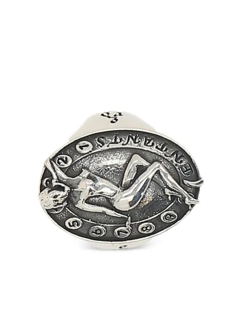 Bague en sterling à motif gravé - Enfants Riches Déprimés - Modalova