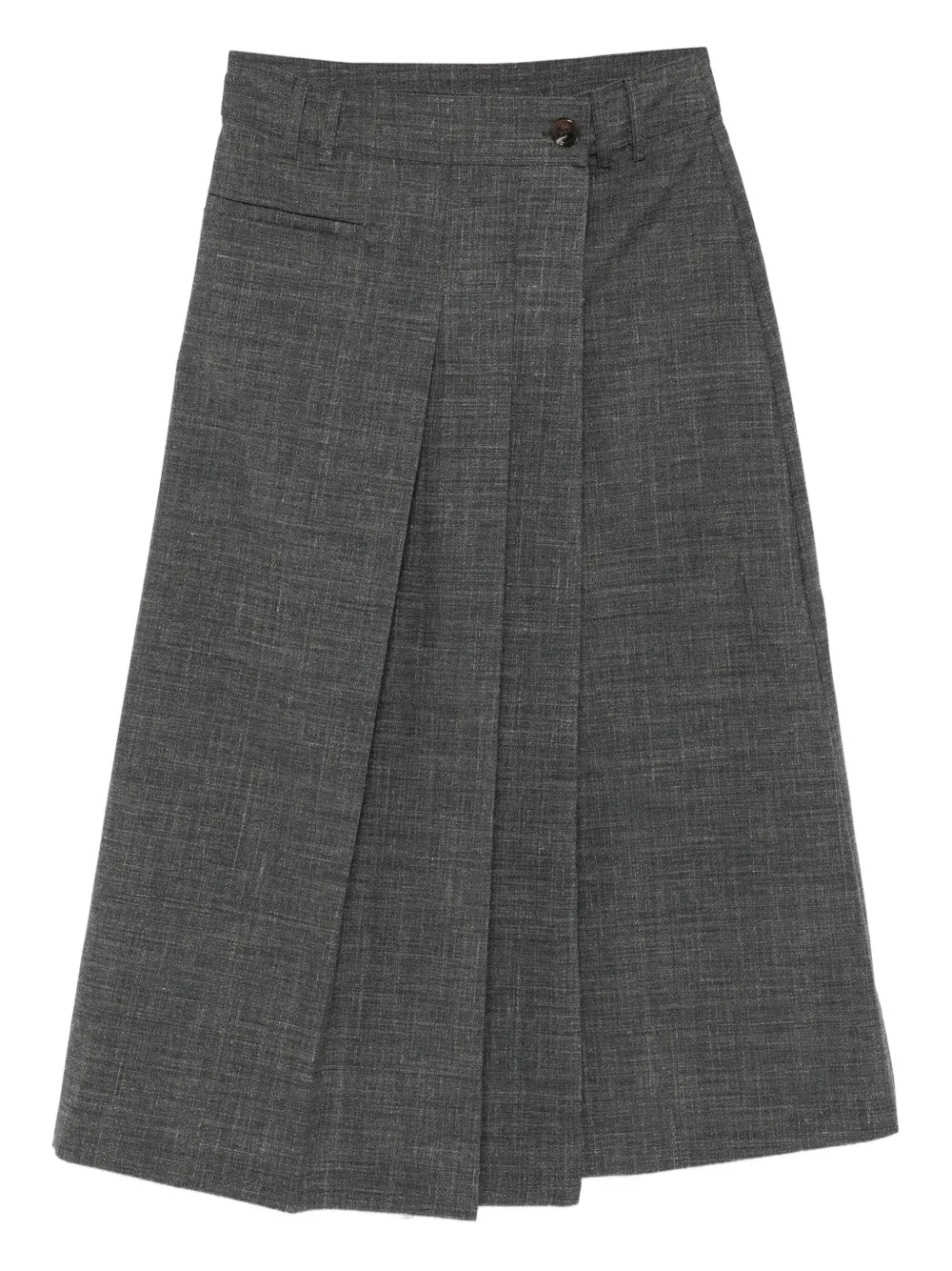 pleated wrap skirt
