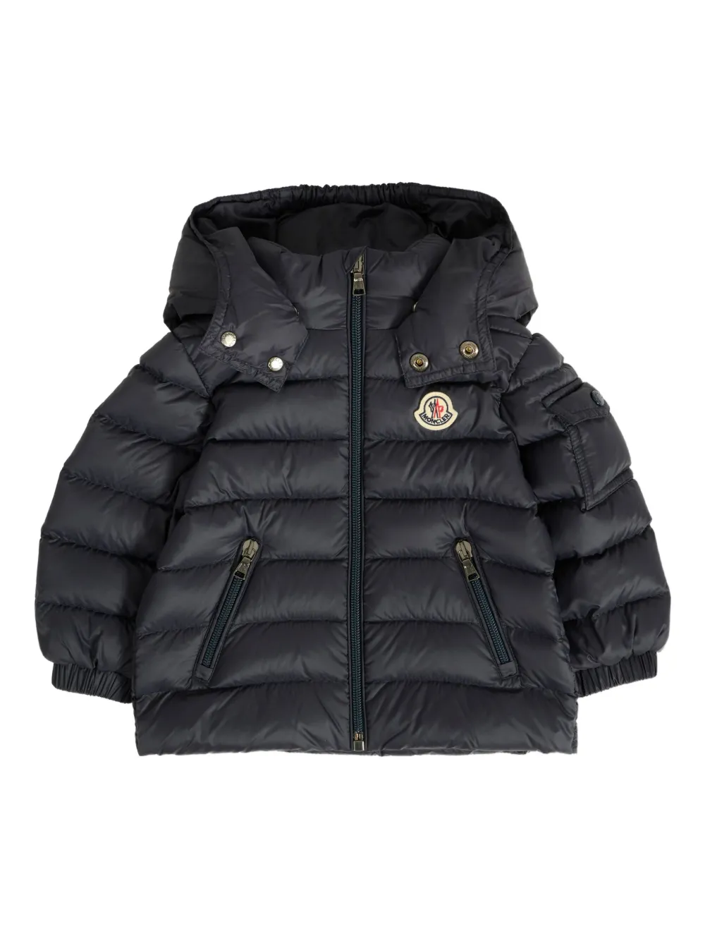 Moncler Enfant hooded quilted down jacket Zwart