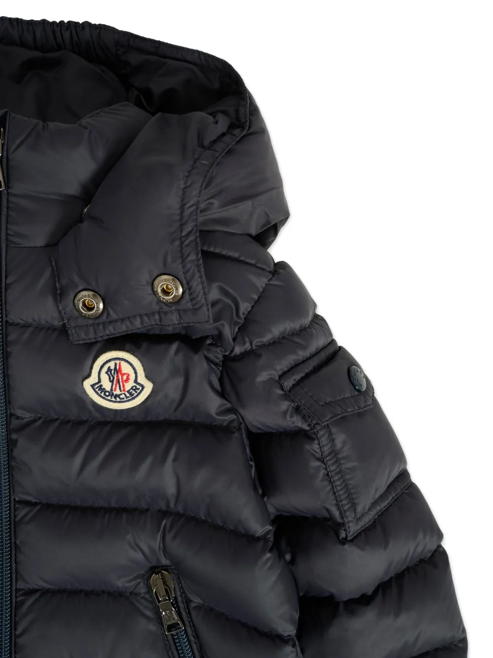 Moncler Enfant hooded quilted down jacket Zwart