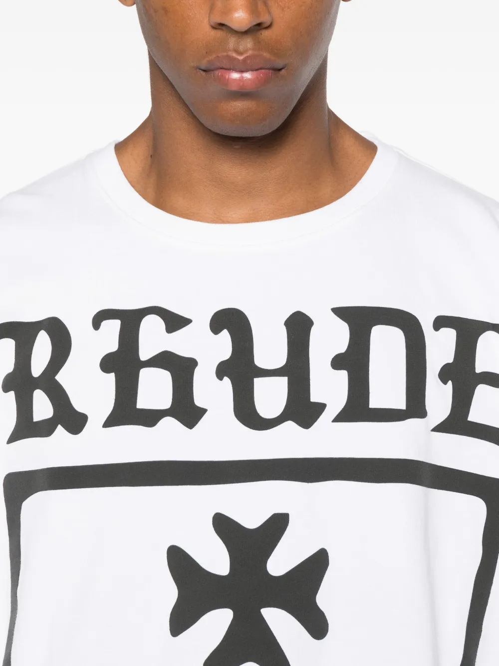 RHUDE logo-print long-sleeve sweatshirt Wit