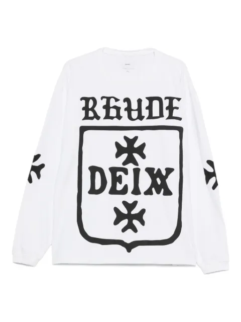 RHUDE logo-print long-sleeve sweatshirt