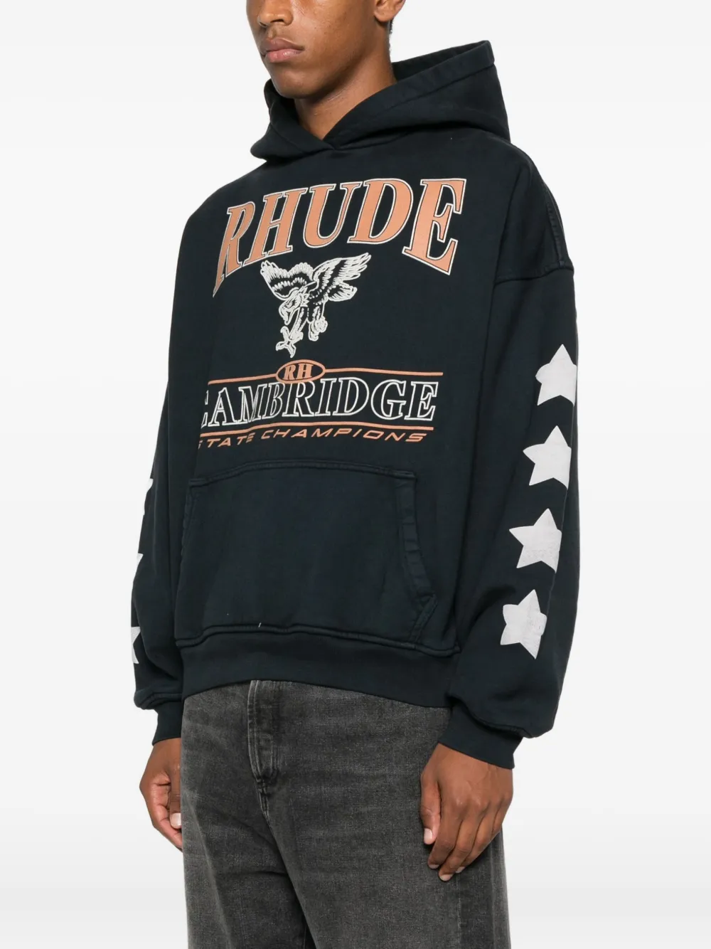 RHUDE Hoodie met print Zwart
