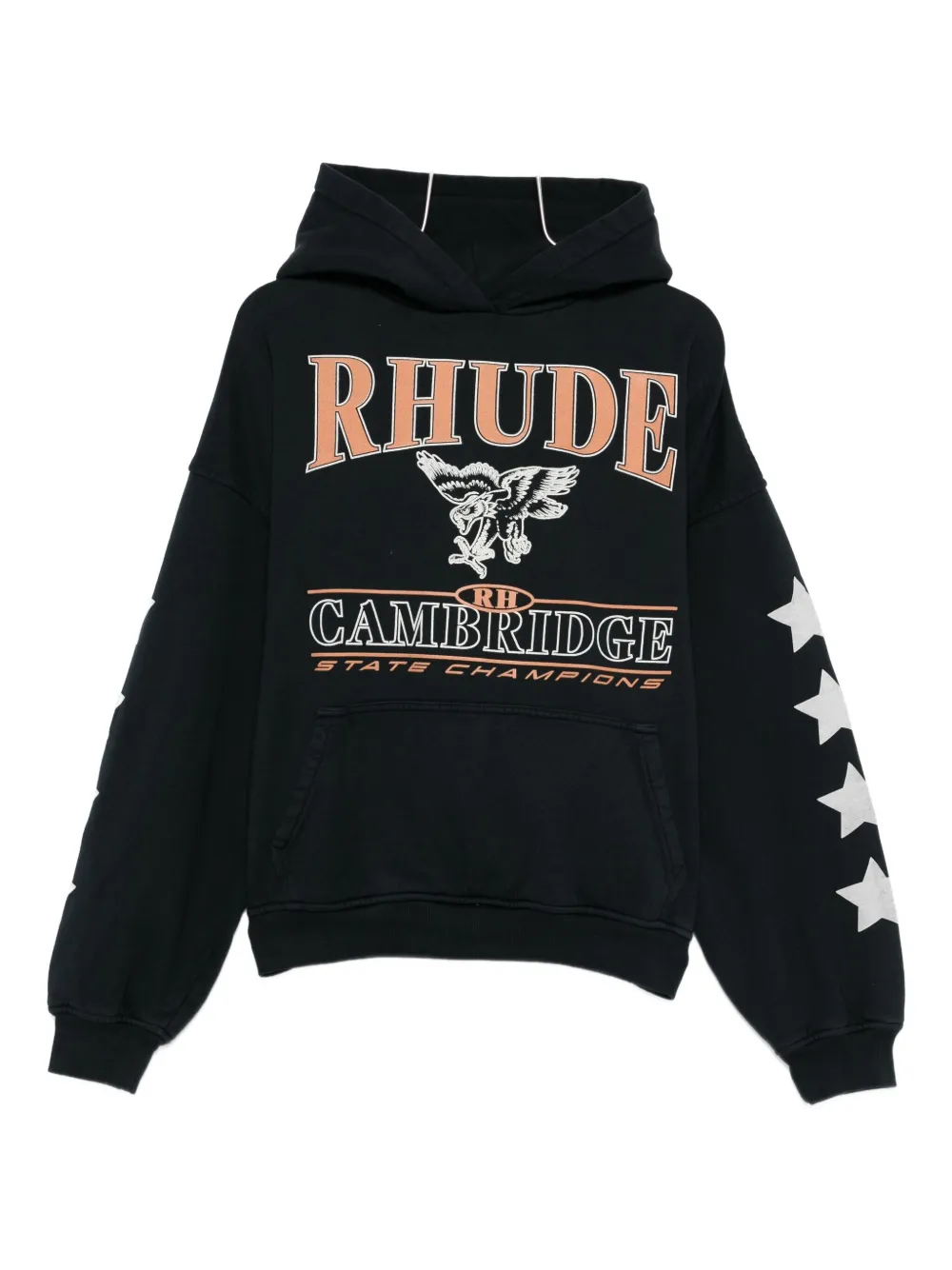 Rhude Crewneck Sweater With Front Graphic Print In Black