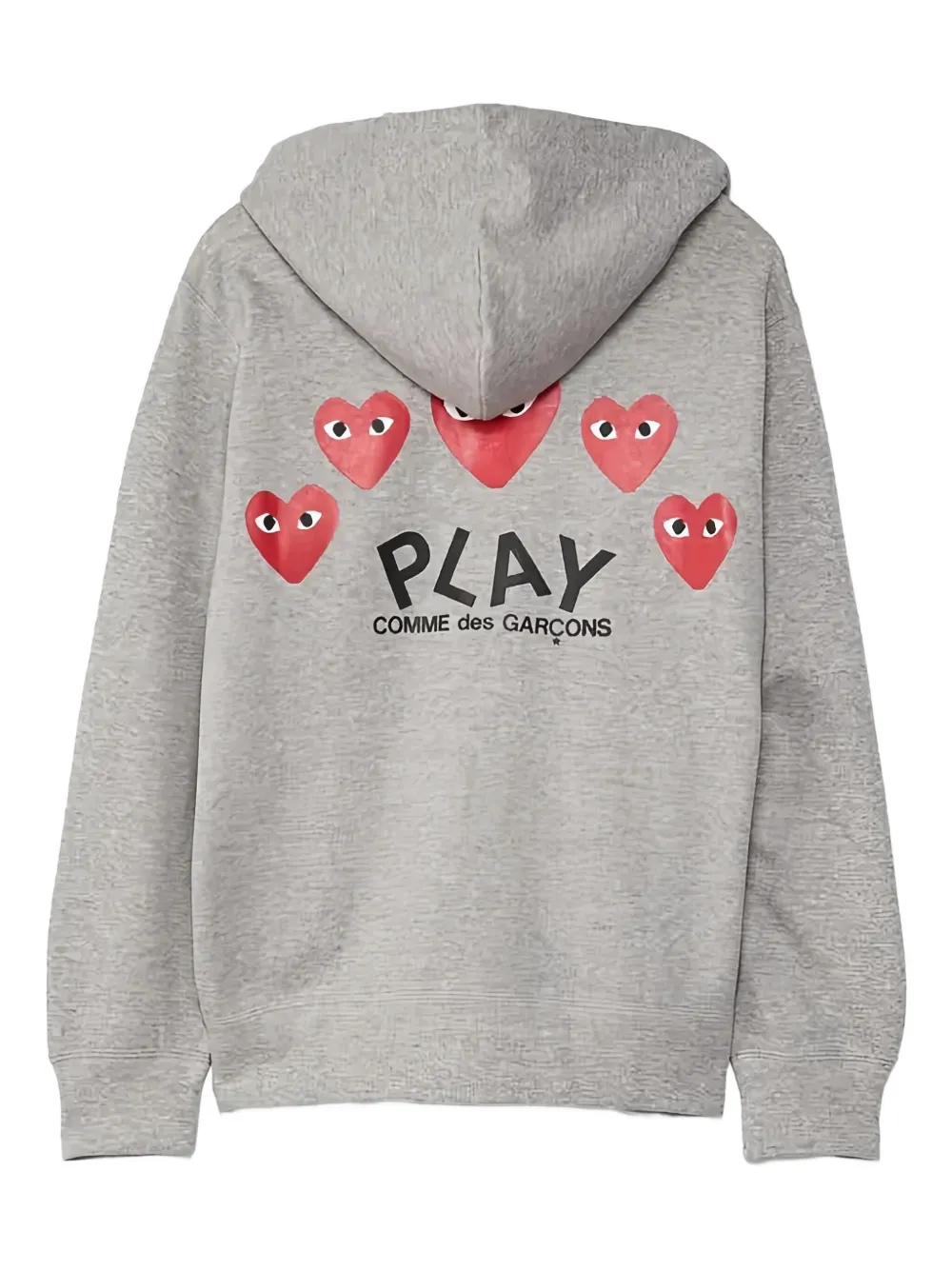 Comme Des Garçons Play heart-logo zip-up hoodie Grijs