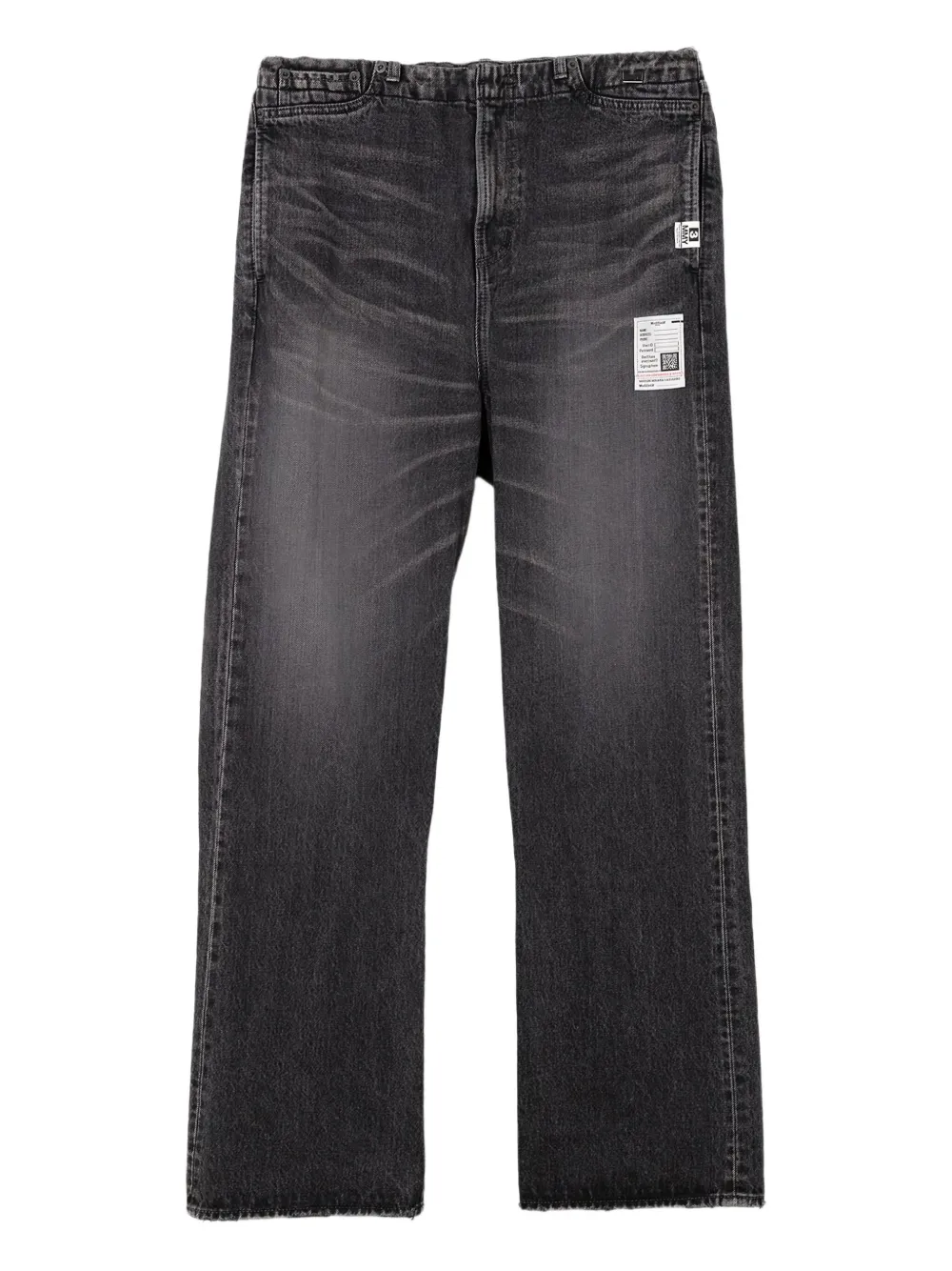 Maison MIHARA YASUHIRO Jeans met elastische taille en opgestikte zak Zwart