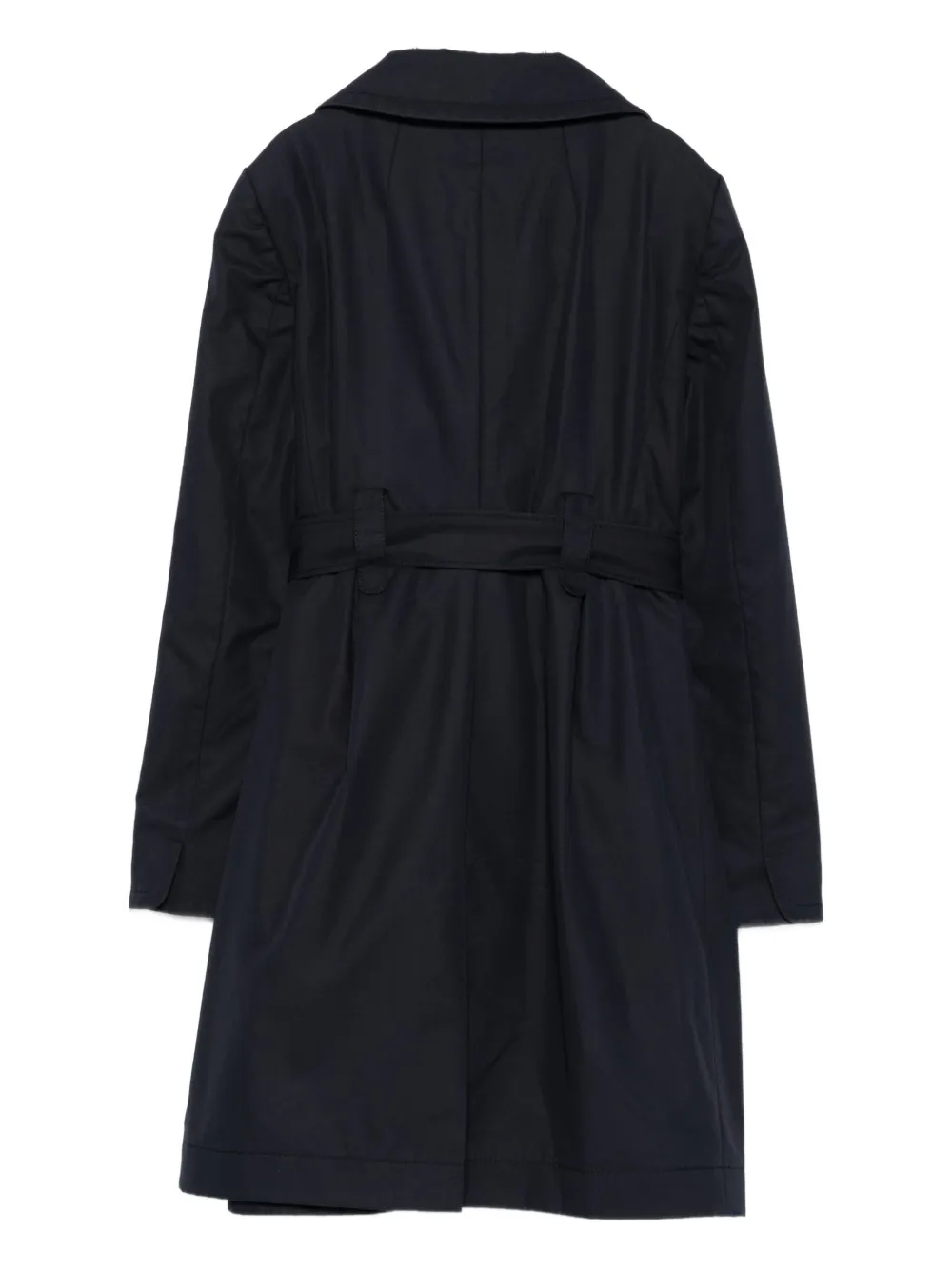Miu Miu Pre-Owned 2010s jas met dubbele rij knopen en ceintuur - Blauw