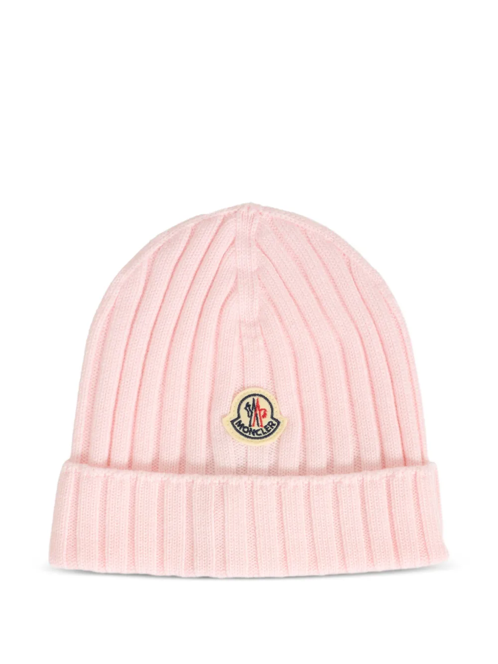 Moncler Enfant ribbed-knit beanie Roze