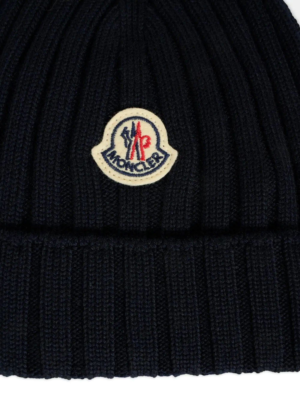  Moncler Enfant Gorro De Canalé Con Logo - Azul 