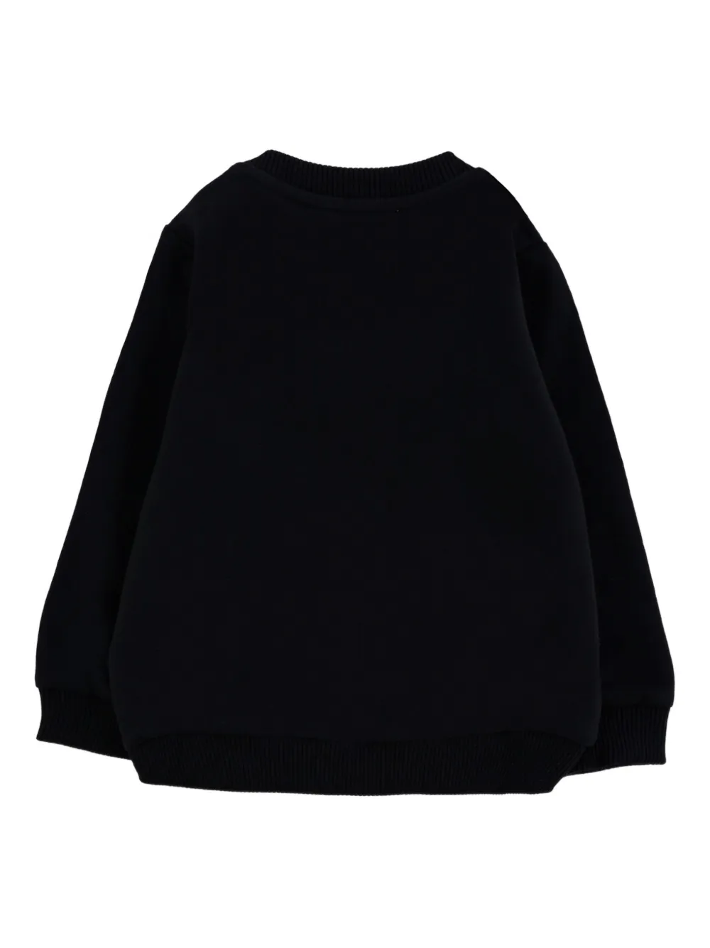 Moschino Kids bear-print crew-neck sweatshirt Zwart