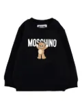 Moschino Kids bear-print crew-neck sweatshirt - Black