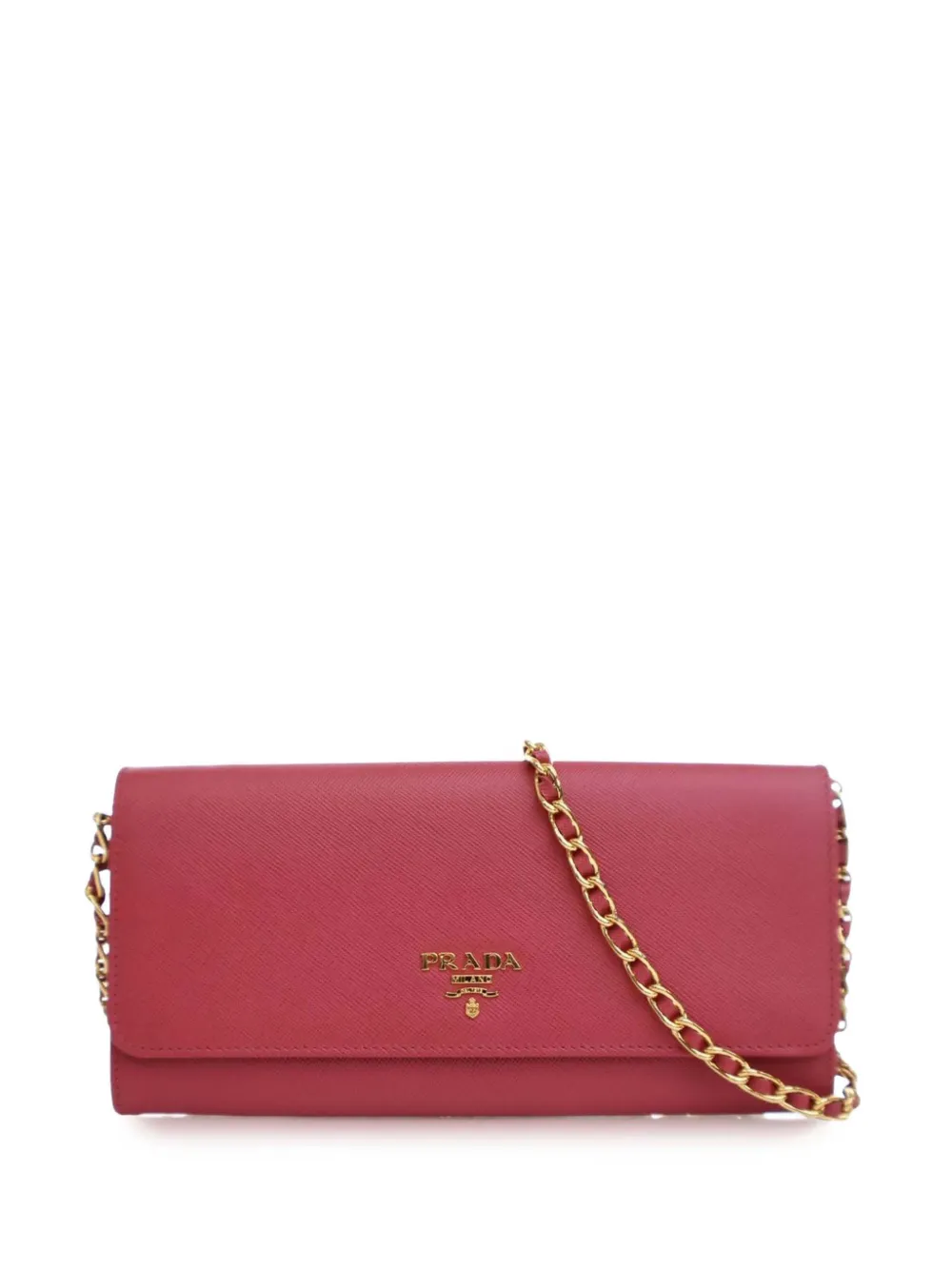Prada Pre-Owned 2000-2025 サフィアーノ ウォレットオンチェーン ショルダーバッグ - ピンク Prada Pre-Owned 2000-2025 サフィアーノ ウォレットオンチェーン ショルダーバッグ - ピンク