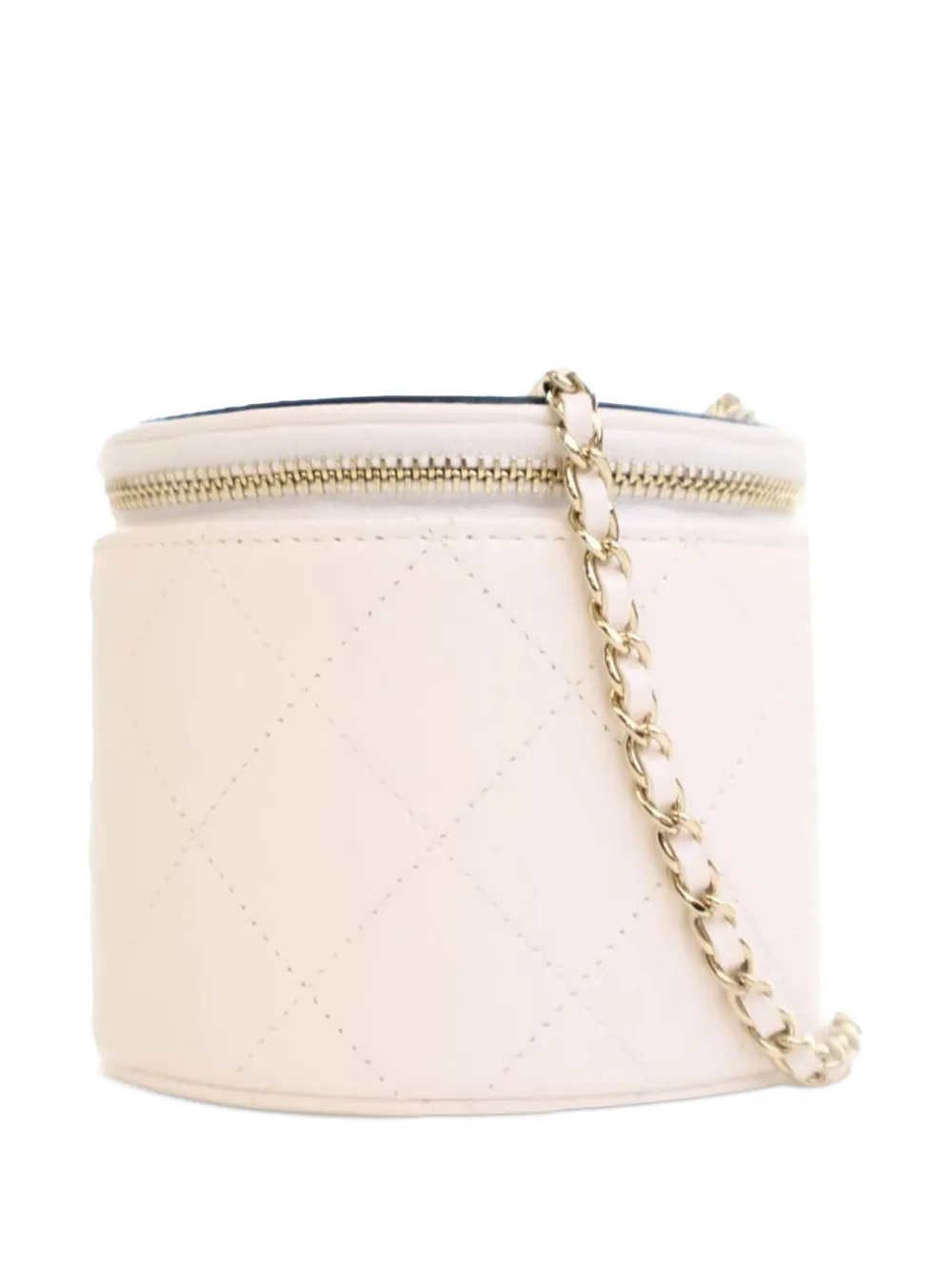 CHANEL Pre-Owned 2021 CC Lambskin Round Vanity Case crossbody bag | White | Image 1