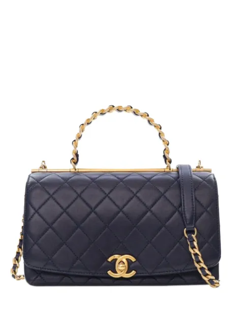 CHANEL Pre-Owned 2019 Small Quilted Lambskin La Parisienne Flap satchel