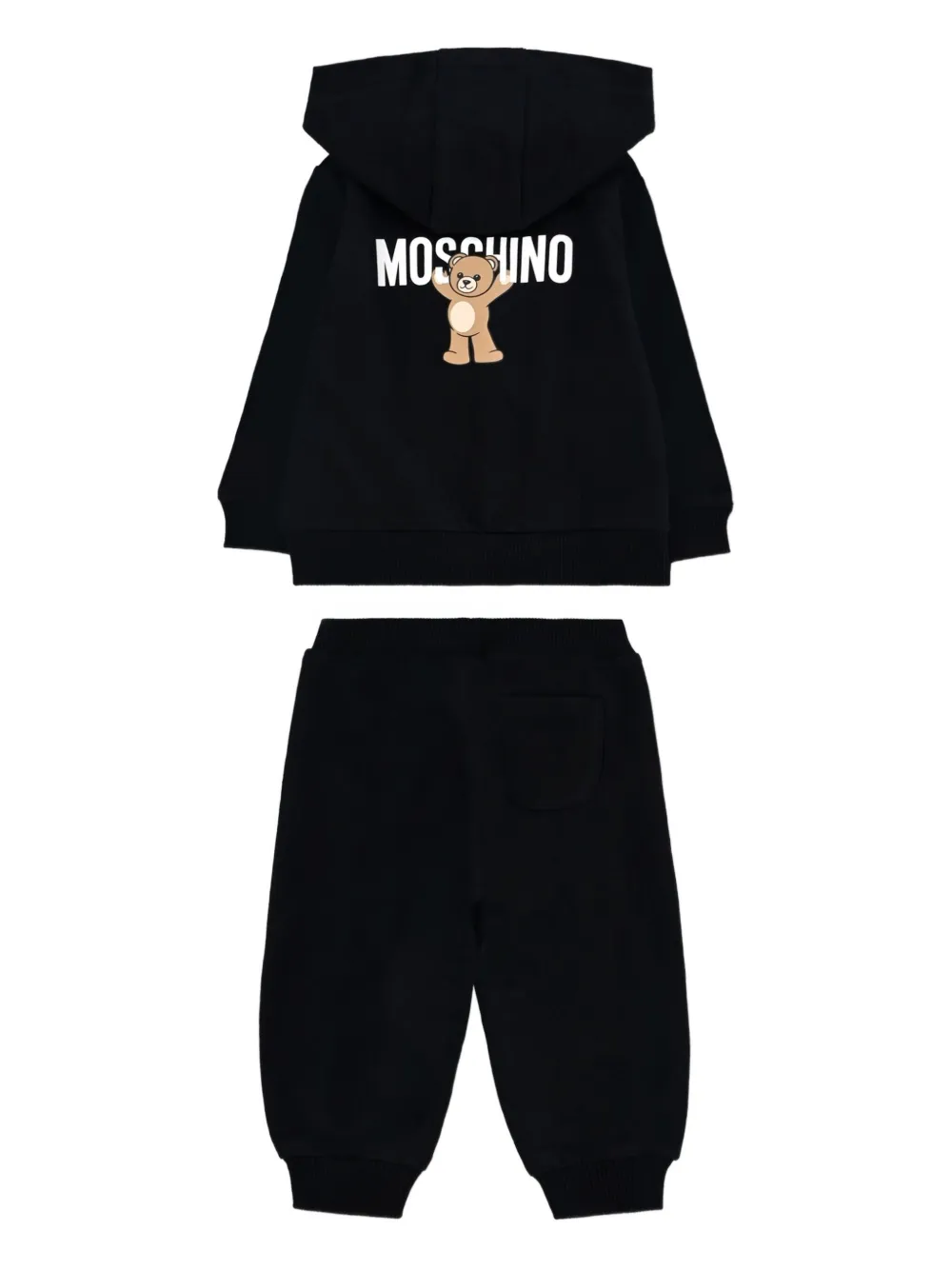 Moschino Kids teddy-print tracksuit set Zwart