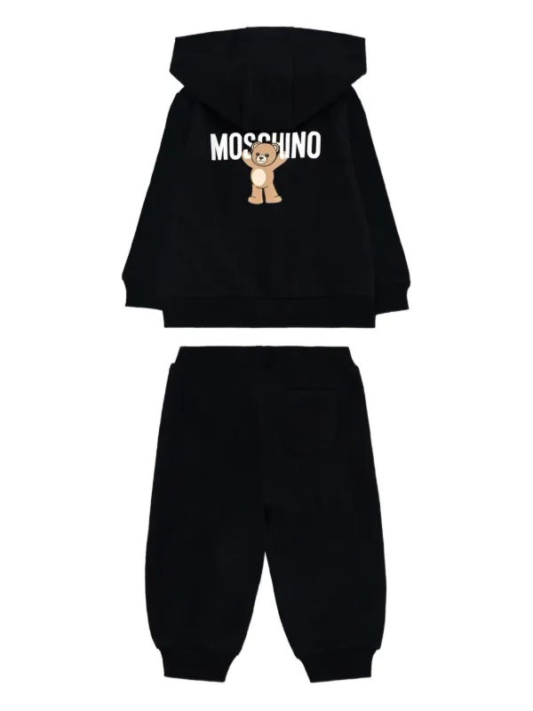 Moschino Kids Traje Deportivo Con Motivo Teddy Bear Negro