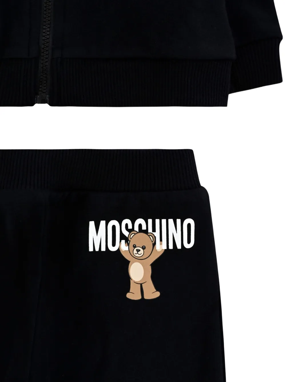 Moschino Kids teddy-print tracksuit set Zwart