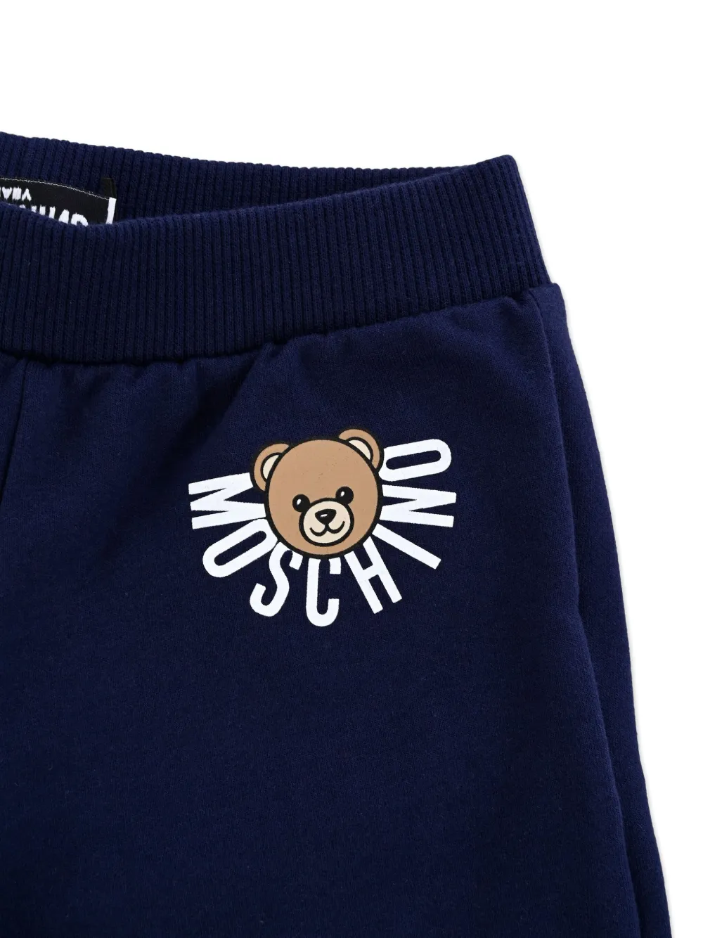 Moschino Kids Broek met teddyprint Blauw