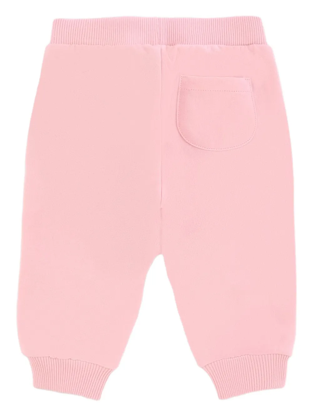 Moschino Kids Katoenen broek met print Roze