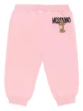 Moschino Kids teddy-print cotton trousers - Pink