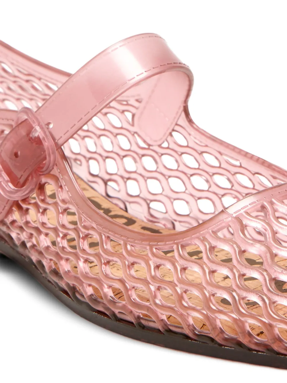 Sam Edelman Michaela Jelly Mary Jane lattice ballet flats Pink