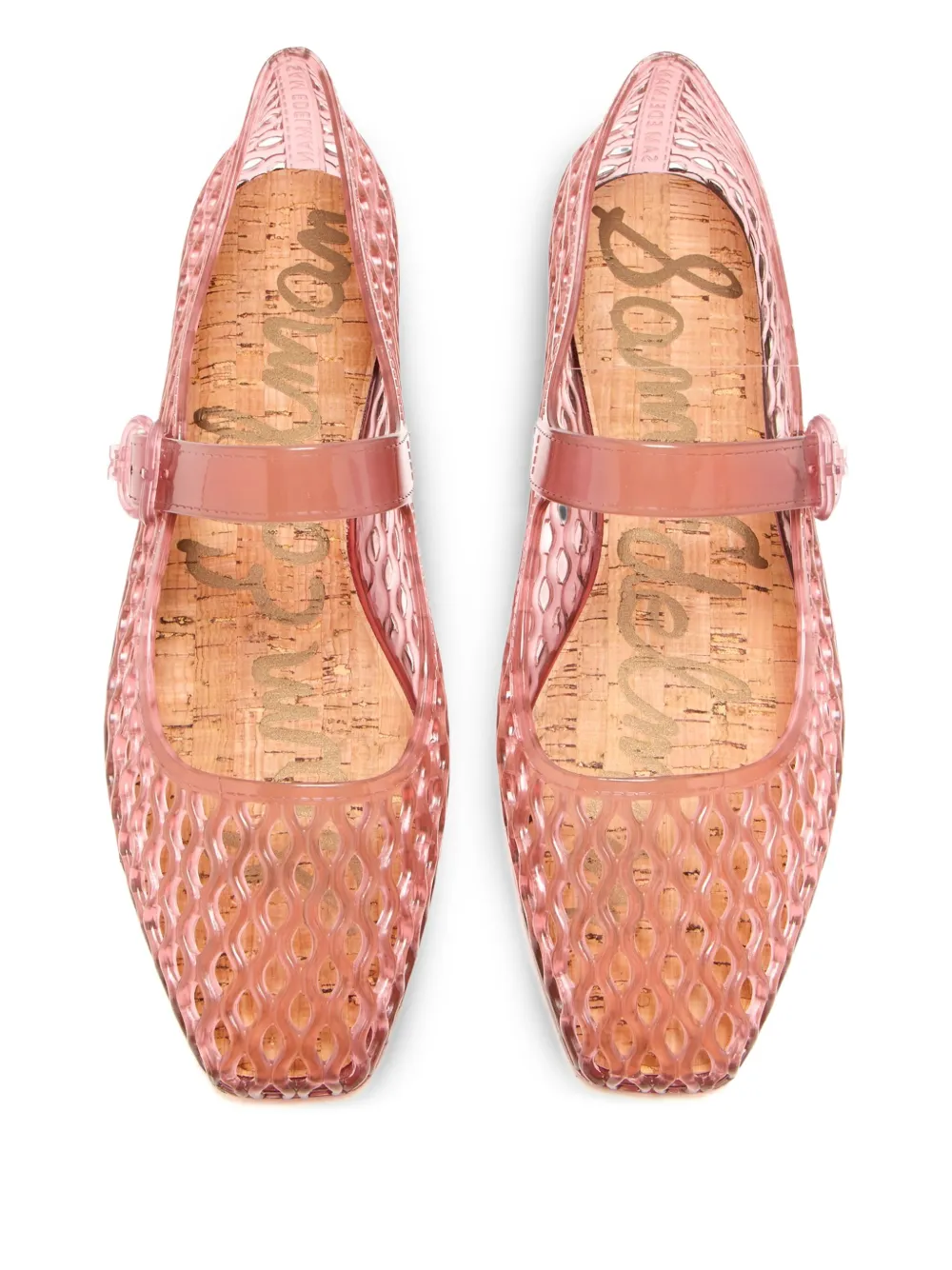 Sam Edelman Michaela Jelly Mary Jane lattice ballet flats Pink