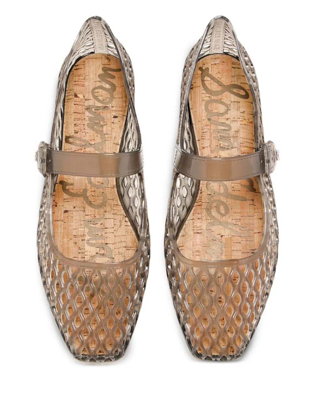 Sam Edelman Michaela Jelly Mary Jane net-pattern flats Black