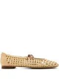Sam Edelman woven lace-up flats - Brown